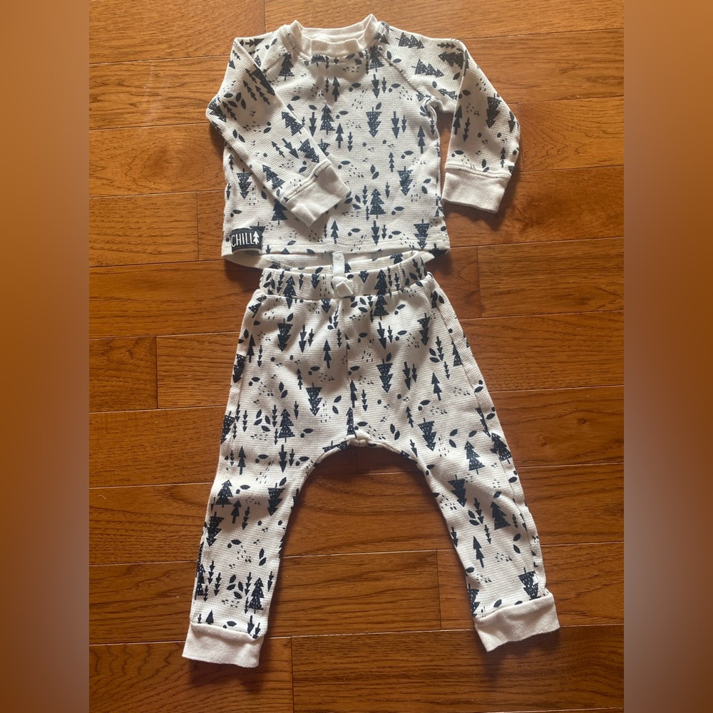 Organic pine trees set